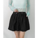 ブラック | ドローコード付き ミニスカート | ad thie