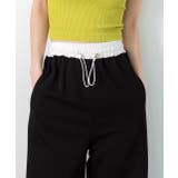 ブラック | ダブルウエスト スウェットパンツ | ad thie