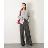 グレー | バラモチーフ付き とろみワイドパンツ | ad thie