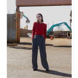 バラモチーフ付き とろみワイドパンツ | ad thie | 詳細画像15 