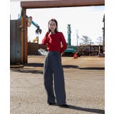 バラモチーフ付き とろみワイドパンツ | ad thie | 詳細画像18 