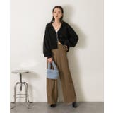 バラモチーフ付き とろみワイドパンツ | ad thie | 詳細画像19 