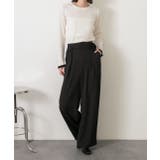 バラモチーフ付き とろみワイドパンツ | ad thie | 詳細画像28 