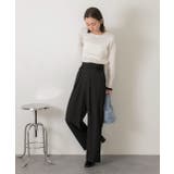 バラモチーフ付き とろみワイドパンツ | ad thie | 詳細画像32 