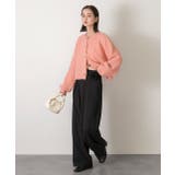 バラモチーフ付き とろみワイドパンツ | ad thie | 詳細画像34 