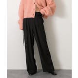 バラモチーフ付き とろみワイドパンツ | ad thie | 詳細画像35 