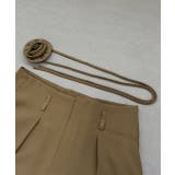 バラモチーフ付き とろみワイドパンツ | ad thie | 詳細画像43 