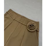 バラモチーフ付き とろみワイドパンツ | ad thie | 詳細画像45 