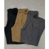 バラモチーフ付き とろみワイドパンツ | ad thie | 詳細画像47 