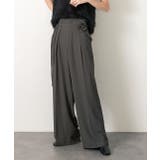 バラモチーフ付き とろみワイドパンツ | ad thie | 詳細画像5 