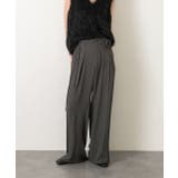 バラモチーフ付き とろみワイドパンツ | ad thie | 詳細画像6 