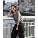 スカート付き タックフレアパンツ | ad thie | 詳細画像23 