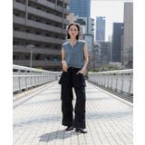 スカート付き タックフレアパンツ | ad thie | 詳細画像24 