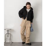 スカート付き タックフレアパンツ | ad thie | 詳細画像47 