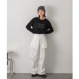 スカート付き タックフレアパンツ | ad thie | 詳細画像9 