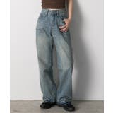 裾デザイン ストレートデニム | ad thie | 詳細画像11 