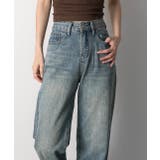 裾デザイン ストレートデニム | ad thie | 詳細画像13 