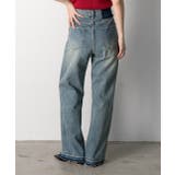 裾デザイン ストレートデニム | ad thie | 詳細画像5 