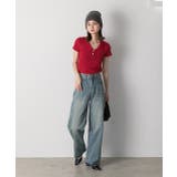 裾デザイン ストレートデニム | ad thie | 詳細画像9 