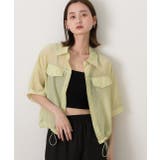 裾ドロスト 半袖ショートシャツ | ad thie | 詳細画像14 