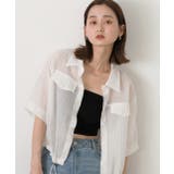 裾ドロスト 半袖ショートシャツ | ad thie | 詳細画像22 