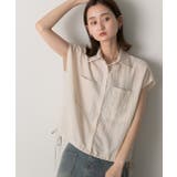 裾リボン フレンチスリーブシャツ | ad thie | 詳細画像11