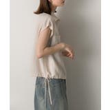 裾リボン フレンチスリーブシャツ | ad thie | 詳細画像13