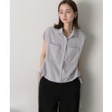 裾リボン フレンチスリーブシャツ | ad thie | 詳細画像17