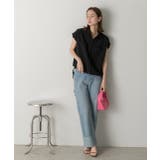 裾リボン フレンチスリーブシャツ | ad thie | 詳細画像2