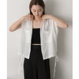 裾リボン フレンチスリーブシャツ | ad thie | 詳細画像27