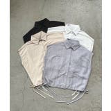 裾リボン フレンチスリーブシャツ | ad thie | 詳細画像30