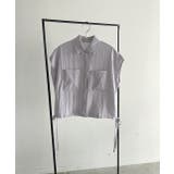 裾リボン フレンチスリーブシャツ | ad thie | 詳細画像35