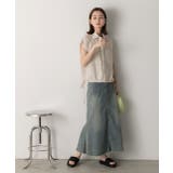 裾リボン フレンチスリーブシャツ | ad thie | 詳細画像9