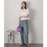 パフスリーブ ヘムフリルショートブラウス | ad thie | 詳細画像11 