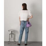 パフスリーブ ヘムフリルショートブラウス | ad thie | 詳細画像15 