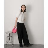 パフスリーブ ヘムフリルショートブラウス | ad thie | 詳細画像17 