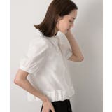 パフスリーブ ヘムフリルショートブラウス | ad thie | 詳細画像20 