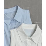 パフスリーブ ヘムフリルショートブラウス | ad thie | 詳細画像25 