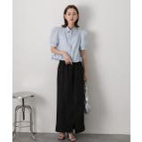 パフスリーブ ヘムフリルショートブラウス | ad thie | 詳細画像3 