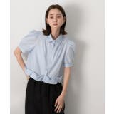 パフスリーブ ヘムフリルショートブラウス | ad thie | 詳細画像5 