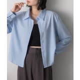 ライトブルー | ショート丈 ベーシックシャツ | ad thie