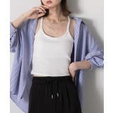 オフホワイト | カップ付き バックレーサータンクトップ | ad thie