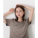 ビジュー付き ピグメントTシャツ | ad thie | 詳細画像23 