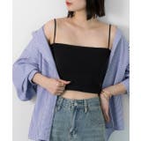 ブラック | カップ付ブラトップキャミ | ad thie