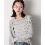 配色ボーダー ニットタンクトップ | ad thie | 詳細画像10 