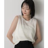 パール付き ノースリーブニット | ad thie | 詳細画像4 