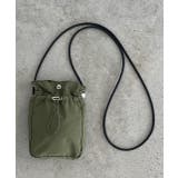 カーキ | ドロストデザイン コンパクトショルダーバッグ | ad thie