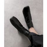 スクエアトゥ  ショートブーツ | ad thie | 詳細画像3 