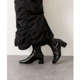 スクエアトゥ  ショートブーツ | ad thie | 詳細画像6 