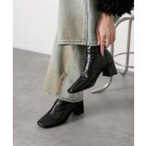 スクエアトゥ  ショートブーツ | ad thie | 詳細画像9 